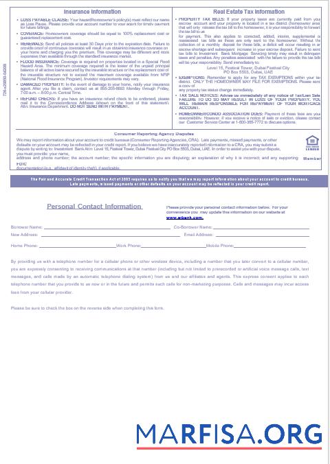 Blank United Arab Emirates Investment Bank mortgage statement in Word and PDF formats, 3 pages 3 real example